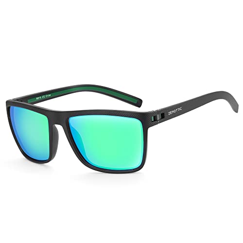 ZENOTTIC Polarisierte Sonnenbrille Herren Leichte TR90 Rahmen UV400 Schutz Quadrat Sonnenbrillen von ZENOTTIC
