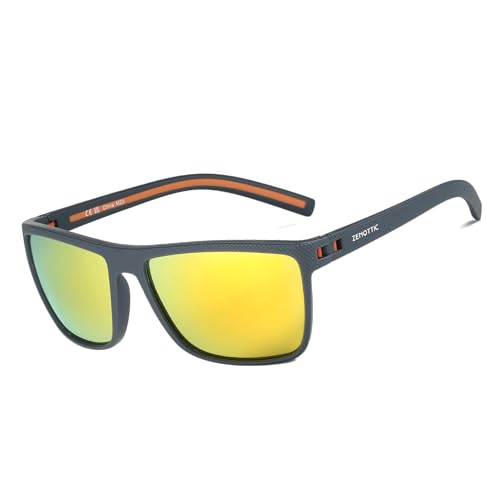 ZENOTTIC Polarisierte Sonnenbrille Herren Leichte TR90 Rahmen UV400 Schutz Quadrat Sonnenbrillen ZENOTTIC Polarisierte Sonnenbrille Herren Leichte TR90 Rahmen UV400 Schutz Quadrat Sonnenbrillen von ZENOTTIC