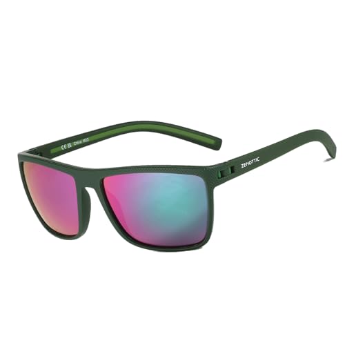 ZENOTTIC Polarisierte Sonnenbrille Herren Leichte TR90 Rahmen UV400 Schutz Quadrat Sonnenbrillen von ZENOTTIC