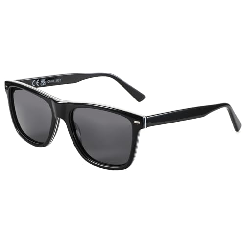 ZENOTTIC Polarisierte Sonnenbrille Herren Quadratisch: Trendige Retro-Sonnenbrille UV400-Schutz – Rechteckige Shades Klassischer Rahmen von ZENOTTIC