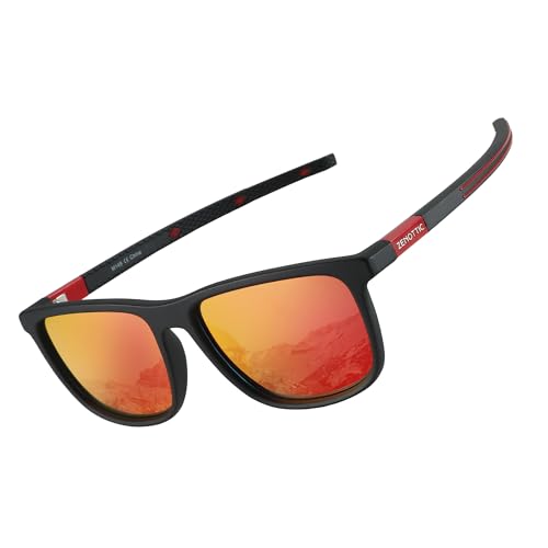 ZENOTTIC Quadratische Polarisiert Sonnenbrille für Herren - Leichter TR90 Rahmen 100% UV-Blockierung für Autofahren Angeln Golf Sport von ZENOTTIC