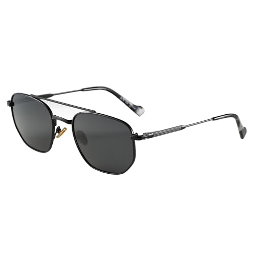 ZENOTTIC Retro Hexagon Pilot Polarized Sonnenbrillen für Männer und Frauen Vintage Mode Doppelbrückenmetall UV400 Schutz von ZENOTTIC