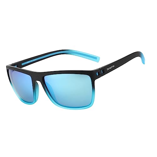 ZENOTTIC Sonnenbrille Herren Polarisiert Leichte TR90 Rahmen UV400 Schutz Quadrat Sonnenbrille von ZENOTTIC