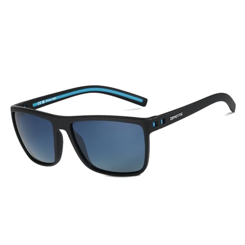 ZENOTTIC Sonnenbrille Herren Polarisiert Leichte TR90 Rahmen UV400 Schutz Quadrat Sonnenbrille von ZENOTTIC