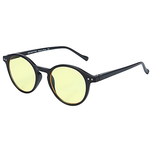 ZENOTTIC Sonnenbrille Polarisiert Rund Retro Klassisch UV 400 Schutz Vintage Rahmen f¨¹r Herren Damen ¡" (BLACK/NIGHT DRIVING GLASSES) von ZENOTTIC
