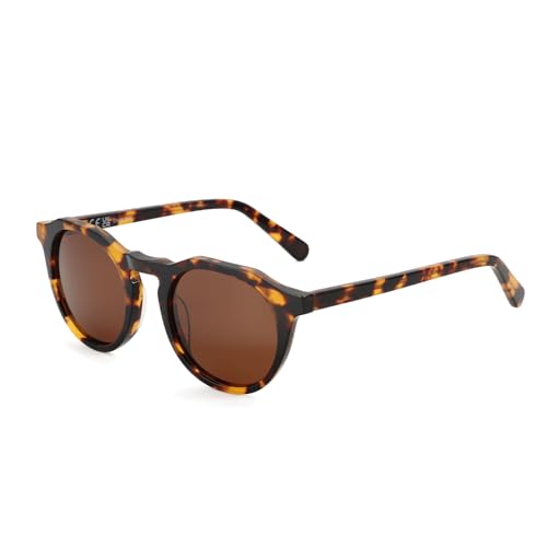 ZENOTTIC Vintage Polarisierte Sonnenbrille für Herren und Damen Retro Rund mit UV400 Schutz von ZENOTTIC