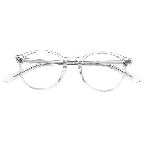 ZENOTTIC Vintage Runden Brillenrahmen Nerdbrille Ohne Sehstärke Retro Klare Linse Gläser für Damen und Herren von ZENOTTIC