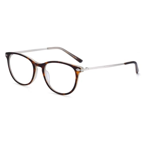 ZENOTTIC Vintage Runden Brillenrahmen Nerdbrille Ohne Sehstärke Retro Klare Linse Gläser für Damen und Herren von ZENOTTIC