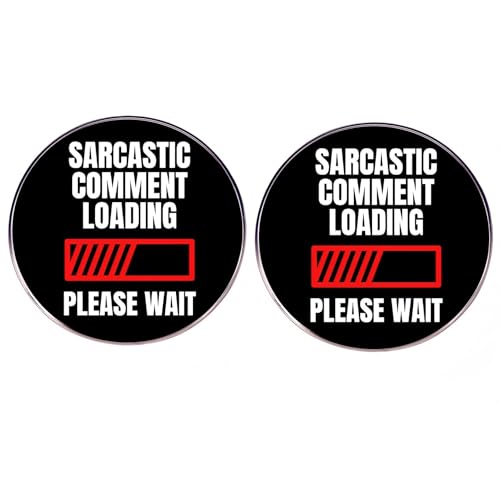 2 Stück sarkastische Kommentar-Anstecknadeln mit Aufschrift "Please Wait", Humor, Spott-Anstecknadeln, für Herren und Damen, Metalllegierung von ZENRUIMING