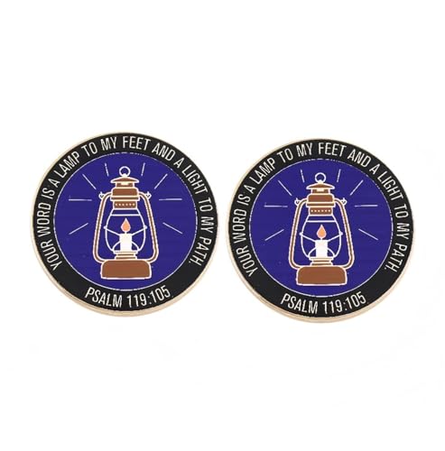 Anstecknadeln "Your Word is a Lamp to My Feet and a Light to My Path", Psalm 119:105, Emaille, katholische christliche Bibel, klassische Zitate, inspirierende, motivierende Anstecknadeln für Männer von ZENRUIMING