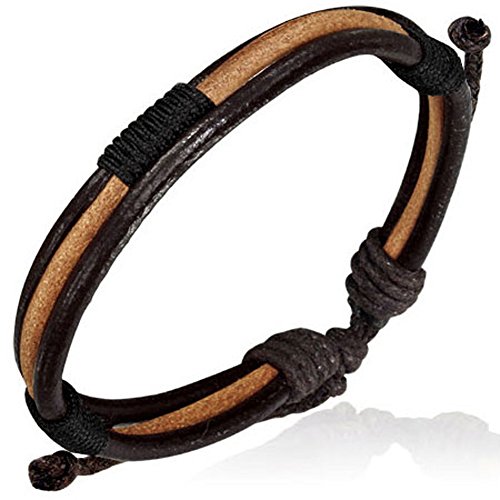 ZENSE - Armband für Männer aus Leder, bestehend aus 2 Farben ZB0016 von ZENSE