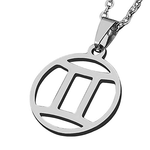 ZENSE - Sternzeichen-Halskette für Männer, Durchmesser 2 cm, mit Kette von ZENSE