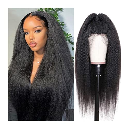 Gewellte Spitzenperücken 8-28 inch Kinky Gerade Spitze Perücke 360 ​​Spitze Frontal Perücke vorgepuckte mittelbraune Spitze Remy Brazilian 4x4 Verschluss Perücke Menschenhaarperücken for Frauen Natürl von ZENY896V