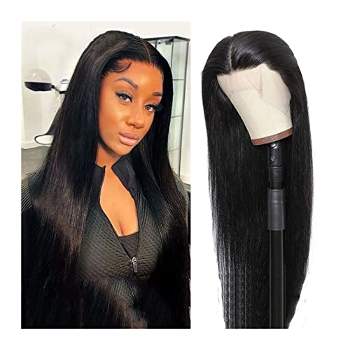 Gewellte Spitzenperücken Brasilianische Gerade Spitze Front Perücke 10-32 Zoll HD Transparente Spitzeperücke Menschenhaarperücke 13 × 6 × 1 T-Teil Spitze Frontal Perücke for Frauen Natürliche syntheti von ZENY896V