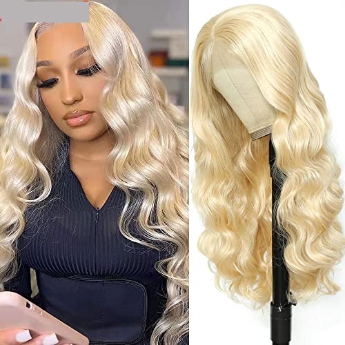 Gewellte Spitzenperücken Spitze Front Perücke Synthetische Perücken for Frauen Spitze Frontal Perücke Blondine Highlight Bundgry Perücke Cosplay Daily Wear Natürliche synthetische Perücken(613,LACE FR von ZENY896V