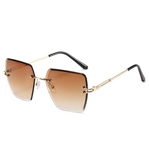 ZENYS Rahmenlose Mode-Sonnenbrille For Männer Und Frauen, Urlaub, Strand, Dekoratives Sonnenbrillengeschenk (Color : B, Size : 1) von ZENYS