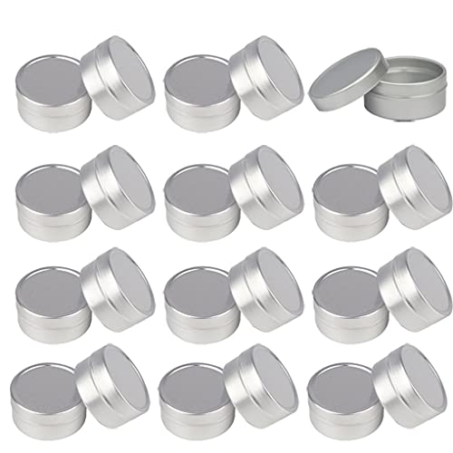 ZEOABSY 100 Stück 10ml Silber Leere Aluminiumdose Aluminium Runde Dosen Aludose mit Stülpdeckel Blechdosen Cremedosen für DIY Salben Kerze Kosmetik Rasierseife von ZEOABSY