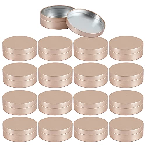 ZEOABSY 24 Stück 100ml Matt Gold Leere Aluminiumdose Aluminium Runde Dosen Aludose mit Stülpdeckel Blechdosen Cremedosen für DIY Salben Kerze Kosmetik Rasierseife von ZEOABSY