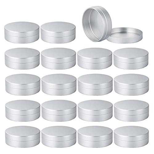 ZEOABSY 24 Stück 100ml Silber Leere Aluminiumdose Aluminium Runde Dosen Aludose mit Stülpdeckel Blechdosen Cremedosen für DIY Salben Kerze Kosmetik Rasierseife von ZEOABSY