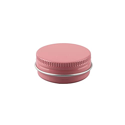 ZEOABSY 30 Stück Leere 15 ml Rund Rosa Aluminium Schraubdose Cremedose Alu-Tiegel Dosen mit Schraub-Deckel 5ml Aludose Blechdosen für Kosmetik Kerze Salben mit 5X Löffel 2X Etikette von ZEOABSY