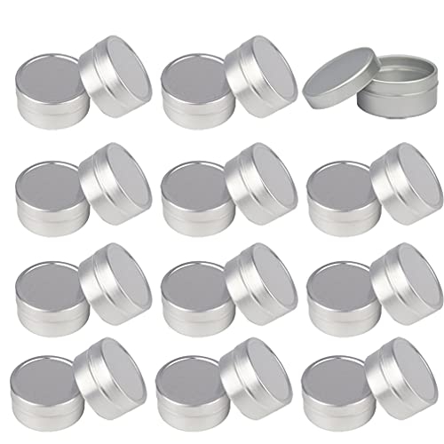 ZEOABSY 50 Stück 10ml Silber Leere Aluminiumdose Aluminium Runde Dosen Aludose mit Stülpdeckel Blechdosen Cremedosen für DIY Salben Kerze Kosmetik Rasierseife von ZEOABSY