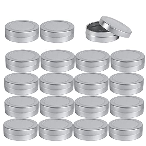 ZEOABSY 50 Stück 15ml Silber Leere Aluminiumdose Aluminium Runde Dosen Aludose mit Stülpdeckel Blechdosen Cremedosen für DIY Salben Kerze Kosmetik Rasierseife von ZEOABSY