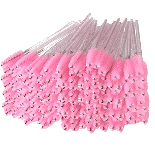 ZEONHEI 200 Stück Wimpern bürste, Rosa kristall Lash Spooly Bürsten, Mascara Stäbe Applikator Wimpernbürste für Wimpernverlängerung Schminken ZEONHEI 200 Stück Wimpern bürste, Rosa kristall Lash Spooly Bürsten, Mascara Stäbe Applikator Wimpernbürste für Wimpernverlängerung Schminken von ZEONHEI