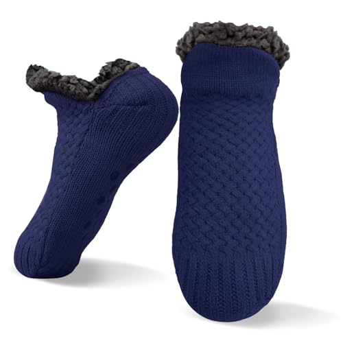 ZEOXUER Stoppersocken Winter - Warme Hüttensocken - Rutschfeste Hausschuh Socken - Wintersocken - Herren Damen - 1 Paar von ZEOXUER
