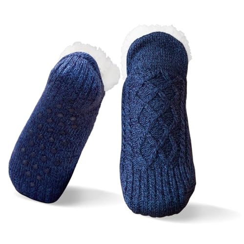 ZEOXUER Stoppersocken Winter - Warme Hüttensocken - Rutschfeste Hausschuh Socken - Wintersocken - Herren Damen - 1 Paar von ZEOXUER