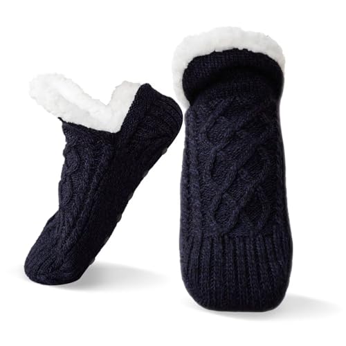 ZEOXUER Stoppersocken Winter - Warme Hüttensocken - Rutschfeste Hausschuh Socken - Wintersocken - Herren Damen - 1 Paar von ZEOXUER