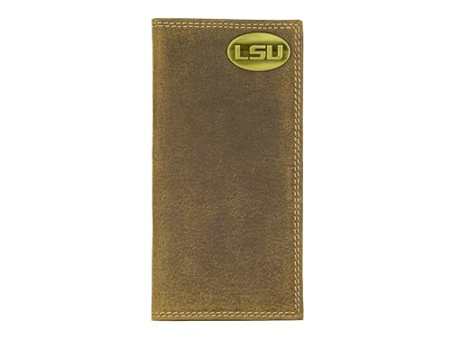 ZEP-PRO NCAA Magnetic Secretary Wallet Slim Stylish for Men, LSU Tigers Vintage Tan von ZEP-PRO