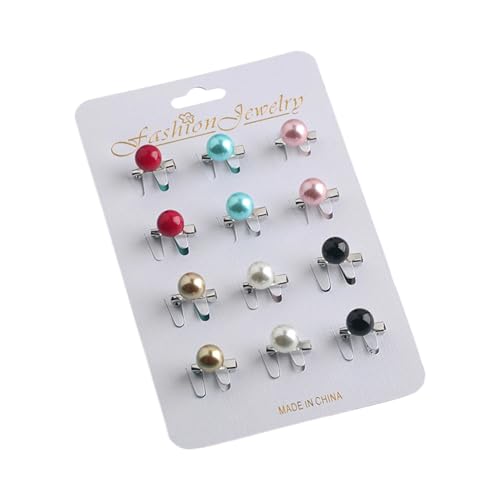 12pcs Seidenschal Sicherheitsstifte Für Frauen Imitation Perlen Hijab Kopftücher Pin Muslime Kopfbedeckung Sicherere Brosche Accessoires Hijab Pins Für Muslime Frauen von ZEPFJHE
