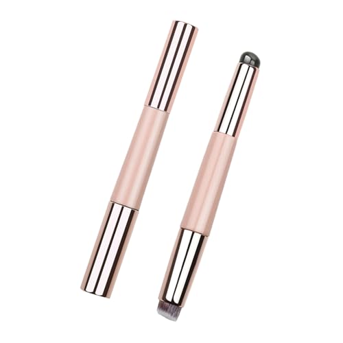 2-in-1 Silikon-Lippenpinsel, Puderpinsel, Lippenstift-Applikator, Concealer, doppelseitiges Make-up für Damen von ZEPFJHE