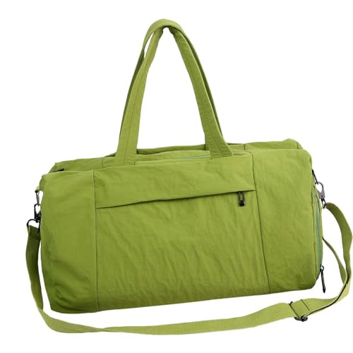 2025 Leichte Reisehandtasche, geräumige Nylon-Tragetasche, wasserabweisend, Turnbeutel mit mehreren Fächern und Griff, Schwarz von ZEPFJHE