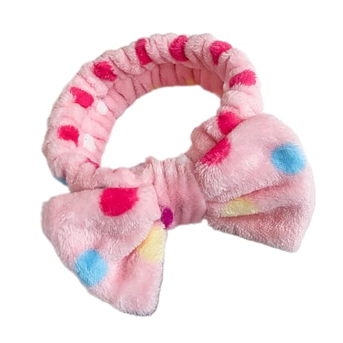 ZEPFJHE Absorbierende Make Up Haarband Bowknot Stirnband Für Frauen Mit Weichem Plüsch Schönes Muster Ideal Für Spas Und Pyjama Party Plüsch Stirnband von ZEPFJHE