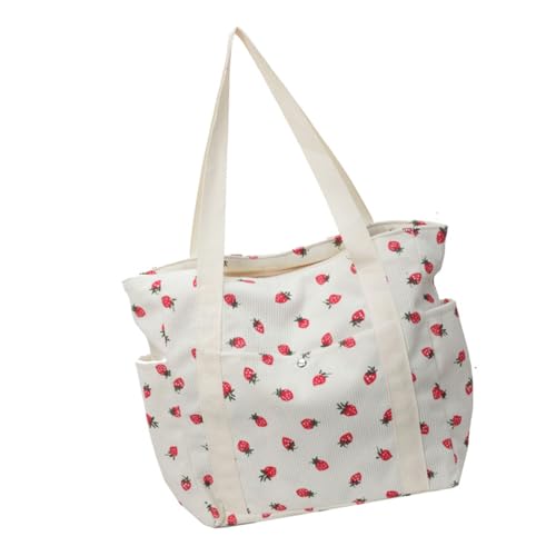 Damen Große Kapazität Umhängetasche Pendeln Lässige Unterarm Erdbeer Achsel Mehrstöckige Multi Pockets Handtaschen Geldbeutel Frauen Achselhändler Erdbeer Handtasche All Matching Schulterbetrieb von ZEPFJHE