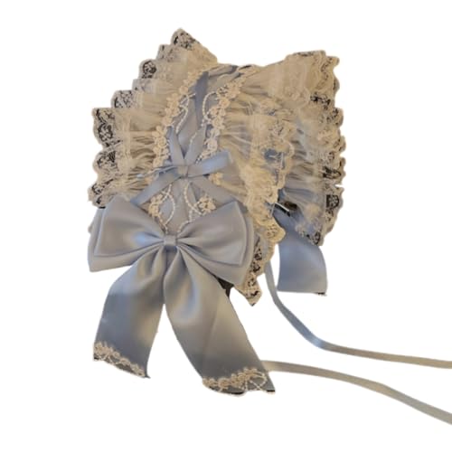 Damen-Haarschmuck mit gerüschter Spitze, Schleife, Cosplay, Haarschmuck für Dienstmädchen, süßes Haarband, süßes Haar-Accessoire von ZEPFJHE