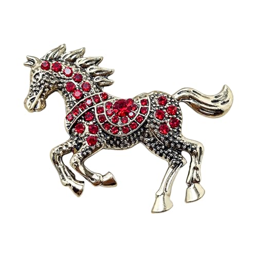 Elegante Equestrien Schmelzbrosche Mit Kristallakzent Metall Pin Mode Kleidung Accessoire Zum Täglichen Accessorisieren Multi Use Emaille Brosche von ZEPFJHE