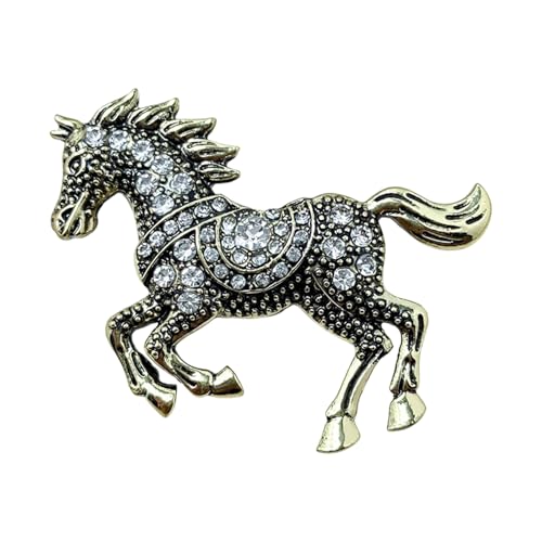 Elegante Equestrien Schmelzbrosche Mit Kristallakzent Metall Pin Mode Kleidung Accessoire Zum Täglichen Accessorisieren Multi Use Emaille Brosche von ZEPFJHE