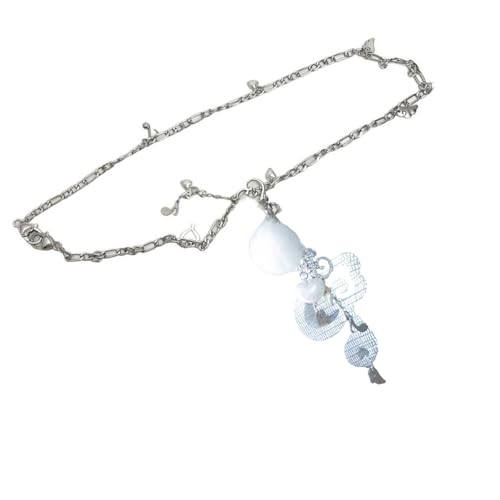 Elegante Halskette Mit Unverwechselbarer Note Unverwechselbarer Mode Halsschmuck Legierungstextur Perfekt Für Party Und Konzerte Festival Accessoire Schmuck von ZEPFJHE