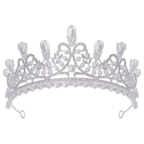 Elegante Kristall-Tiaras-Kronen mit Kunstperlen, raffinierter Brautschmuck, Hochzeit, Kopfschmuck, Prinzessinnen-Haar-Accessoire Elegante Kristall-Tiaras-Kronen mit Kunstperlen, raffinierter Brautschmuck, Hochzeit, Kopfschmuck, Prinzessinnen-Haar-Accessoire von ZEPFJHE