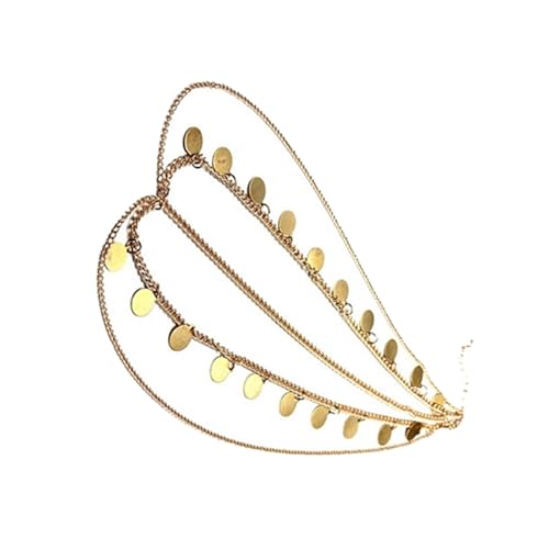 Elegante Pailletten-Kopfkette, Hiphop-Punk-Legierung, Brautschmuck, für Halloween-Partys und Brautkostüme, eleganter Haarschmuck, Einheitsgröße, Wie beschrieben, Wie beschrieben von ZEPFJHE