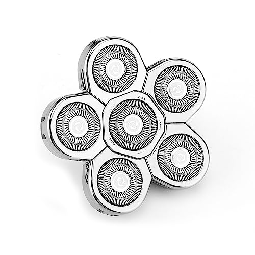 Ersatz für Kopfrasierer 5/6/7/8 Köpfe Barthaar Glatze Männer Interf Rasierer für Glatzköpfige Männer von ZEPFJHE