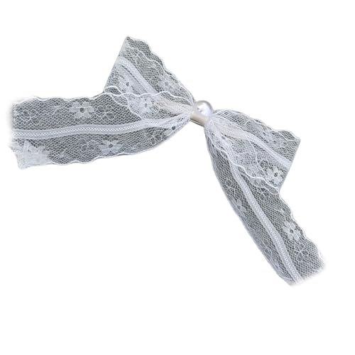Französische Kunstperlen Spitze Schleifen Haarspange Elegant Haarschmuck für Frauen Mädchen Braut Party Alltag von ZEPFJHE