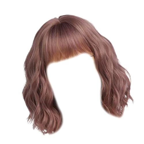 Frauen Natürliche Lockige Perücken Synthetische Lockige Stirnband Hochleistungen Für Mode Frauen Easy Wear Bob Perücken von ZEPFJHE