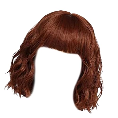 Frauen Natürliche Lockige Perücken Synthetische Lockige Stirnband Hochleistungen Für Mode Frauen Easy Wear Bob Perücken von ZEPFJHE