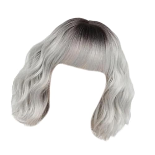 Frauen Natürliche Lockige Perücken Synthetische Lockige Stirnband Hochleistungen Für Mode Frauen Easy Wear Bob Perücken von ZEPFJHE