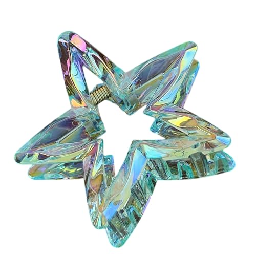 Haarspange aus Acryl, glitzernd, ausgehöhlt, spitz, sternförmig, stilvoll, elegant, für Damen von ZEPFJHE