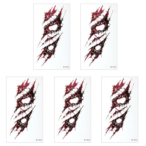 Hautfreundlicher Temporärer Narbenaufkleber Für Halloween Partys Wasserdichte Realistische Wundaufkleber Cosplay Accessoires Halloween Temporärer Aufkleber von ZEPFJHE