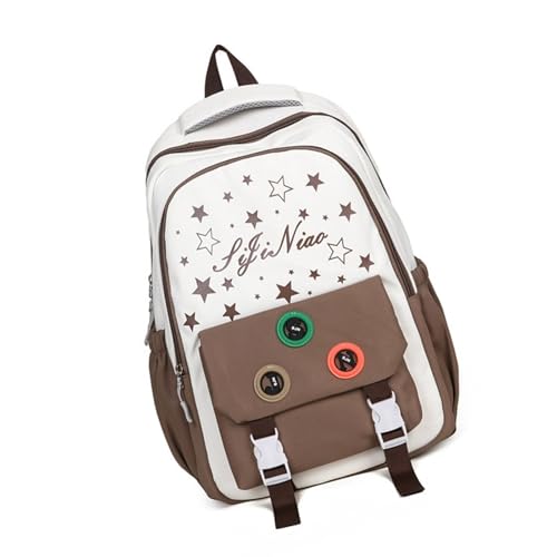 Korean Styles Backpack Casual Daypacks School Bag Star Print Travel Primary Book Für Girl Travel School Book Für Teenager Mädchen von ZEPFJHE